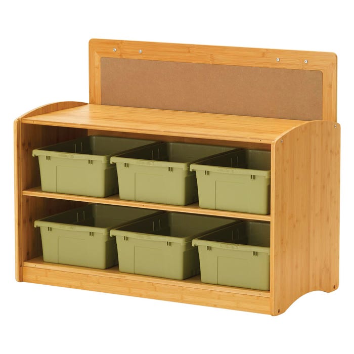 Copernicus Bamboo Hide-away Shelf, 40-3/4 x 16-1/2 x 24 Inches, Sage Tubs