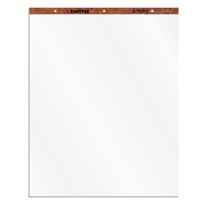 Tops Easel Pad, 27 x 34 Inches, Unruled, White, 50 Sheets, Pack of 2