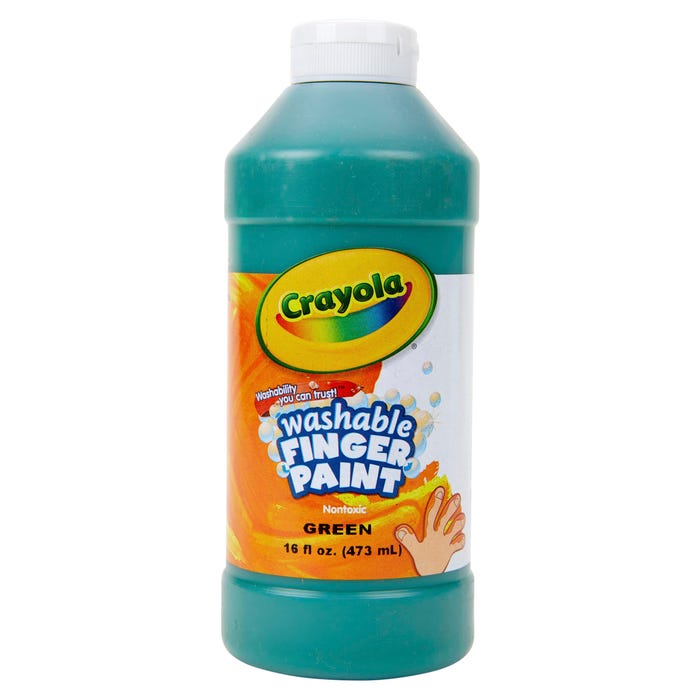 Crayola Washable Finger Paint, 1 Pint Bottle, Green