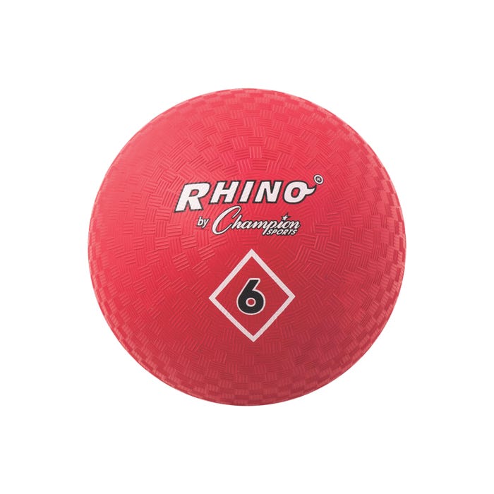 Champion Sports Playground Ball, 6 Inches, Red