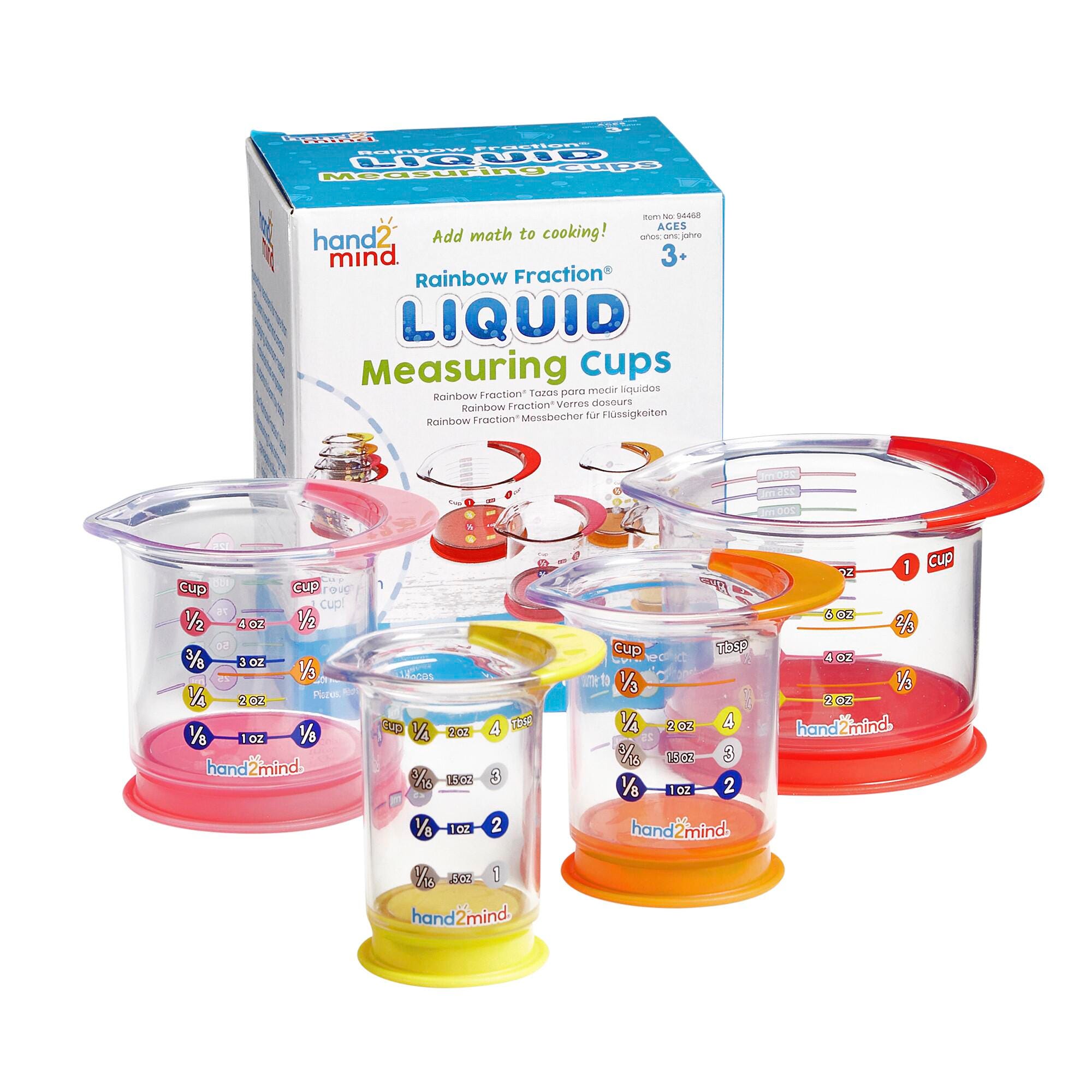 Hand2Mind Rainbow Fraction Liquid Measuring Cups 2132807