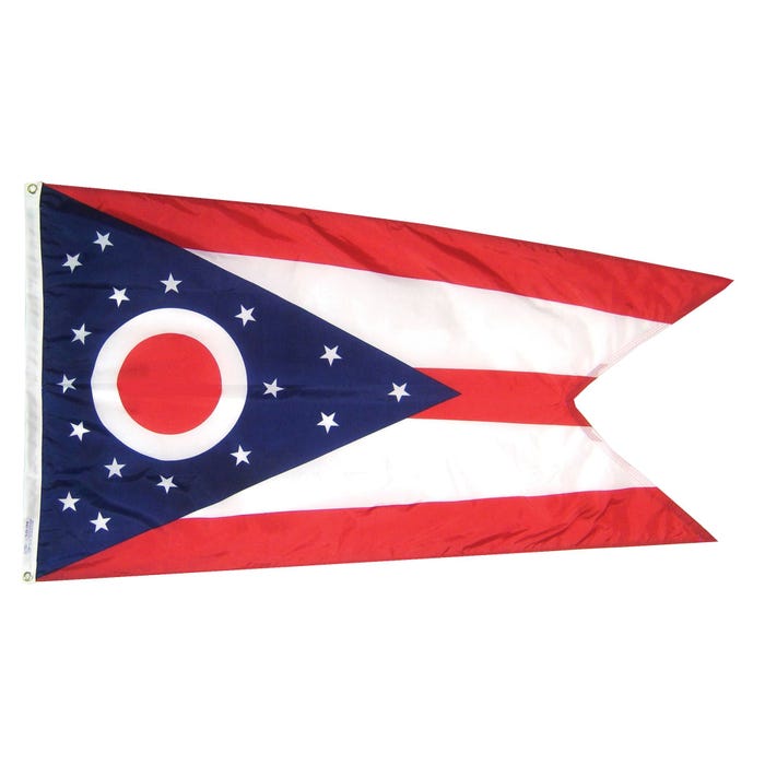 Annin Ohio State Flag, Heavy Weight Nylon, Outdoor, 4 x 6 Feet