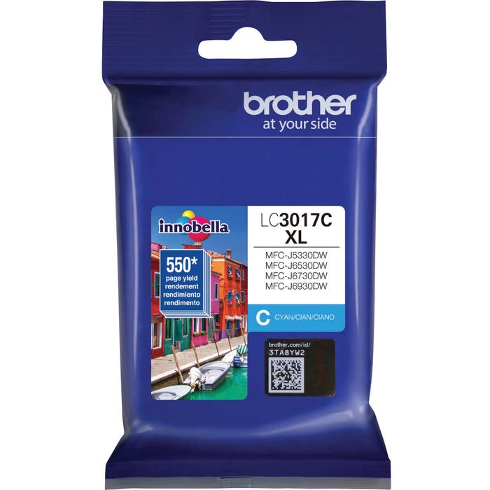 Brother LC3017C Ink Toner Cartridge, Cyan