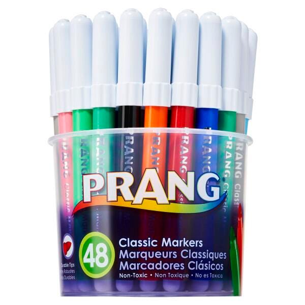Prang Classic Art Markers, Bullet Tip, Assorted Colors, Set of 48 1401839