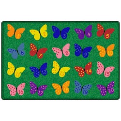 Childcraft Counting Butterflies Carpet, 8 x 12 Feet, Rectangle