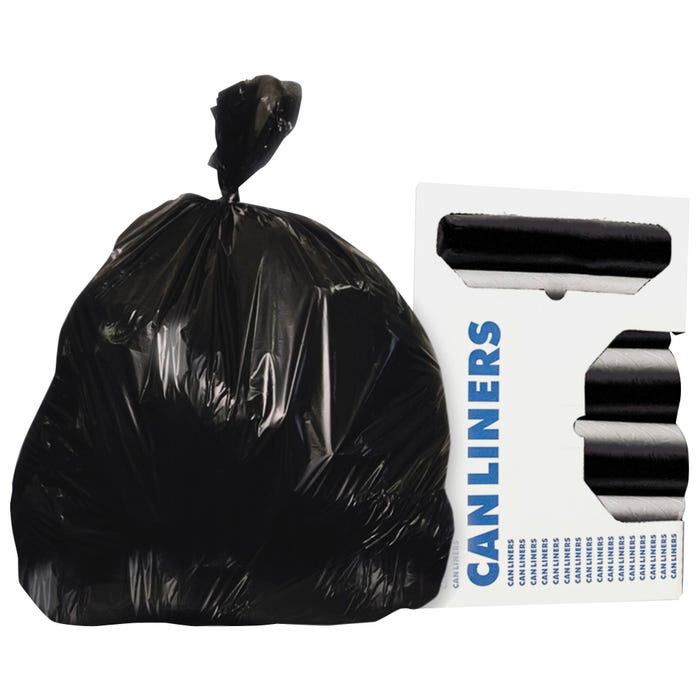 Heritage Can Liners, 44 Gallon, 0.90 mil, Black, 20 Count, Case of 5