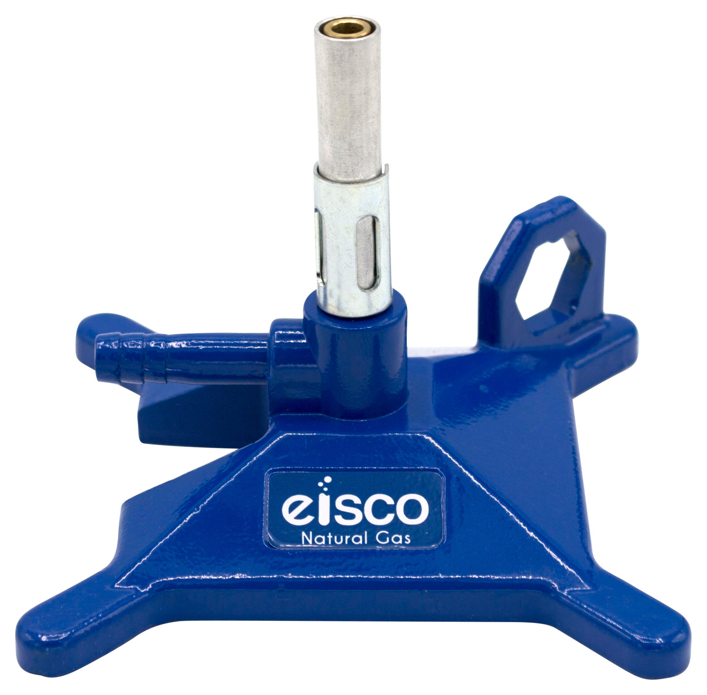 EISCO Natural Gas Micro Bunsen Burner, StabiliBase Anti-Tip Design with Handle, with Flame Stabilizer, Item Number 2011781