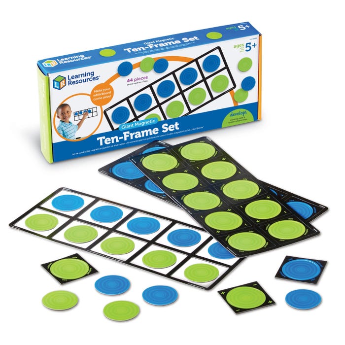 Learning Resources Giant Magnetic Ten-Frame Set, 44 Pieces