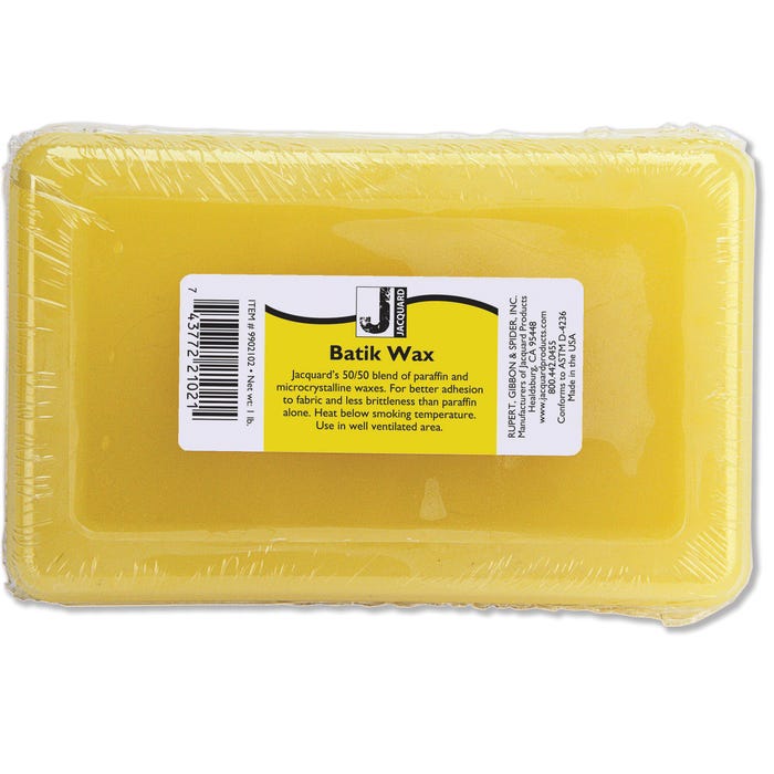 Jacquard Batik Wax, Yellow, 1 Pound Block