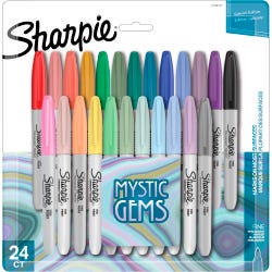 Sharpie Permanent Markers, Fine Point, Mystic Gem Colors, Pack of 24 Item Number 2086837