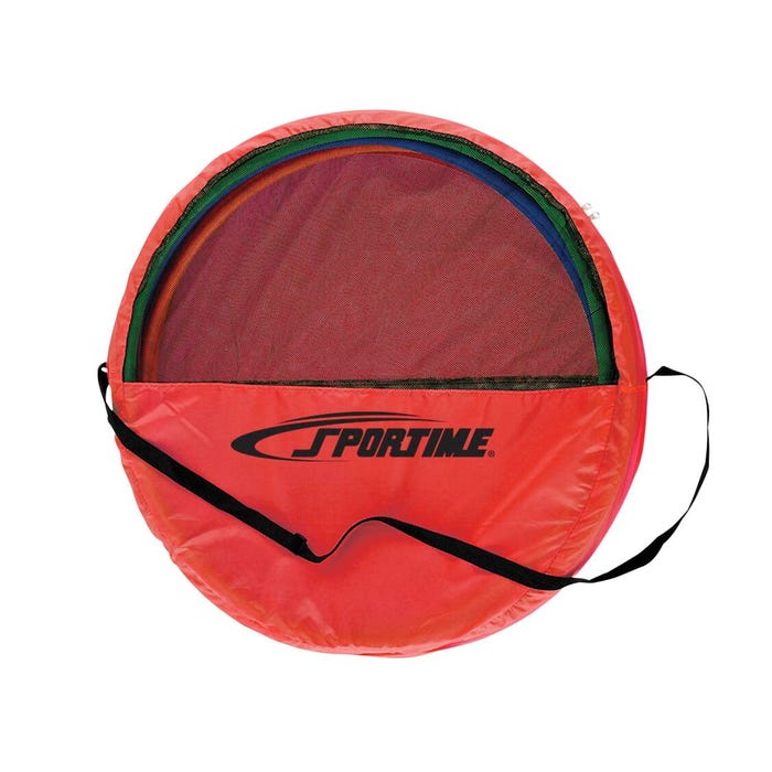 Sportime Hoop Tote-N-Store Bag, Red, 24 Inches