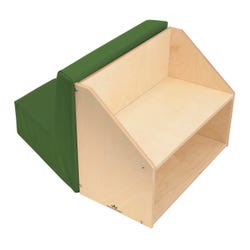 Whitney Brothers 1-Person Reading Nook with Chair and Book Storage, 24 x 29 x 18 Inches, Item Number 082747