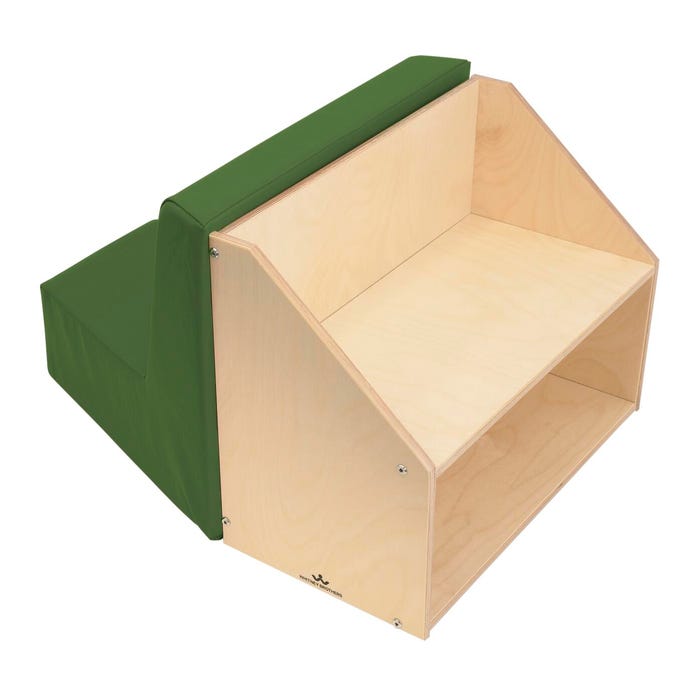 Whitney Brothers 1-Person Reading Nook with Chair and Book Storage, 24 x 29 x 18 Inches