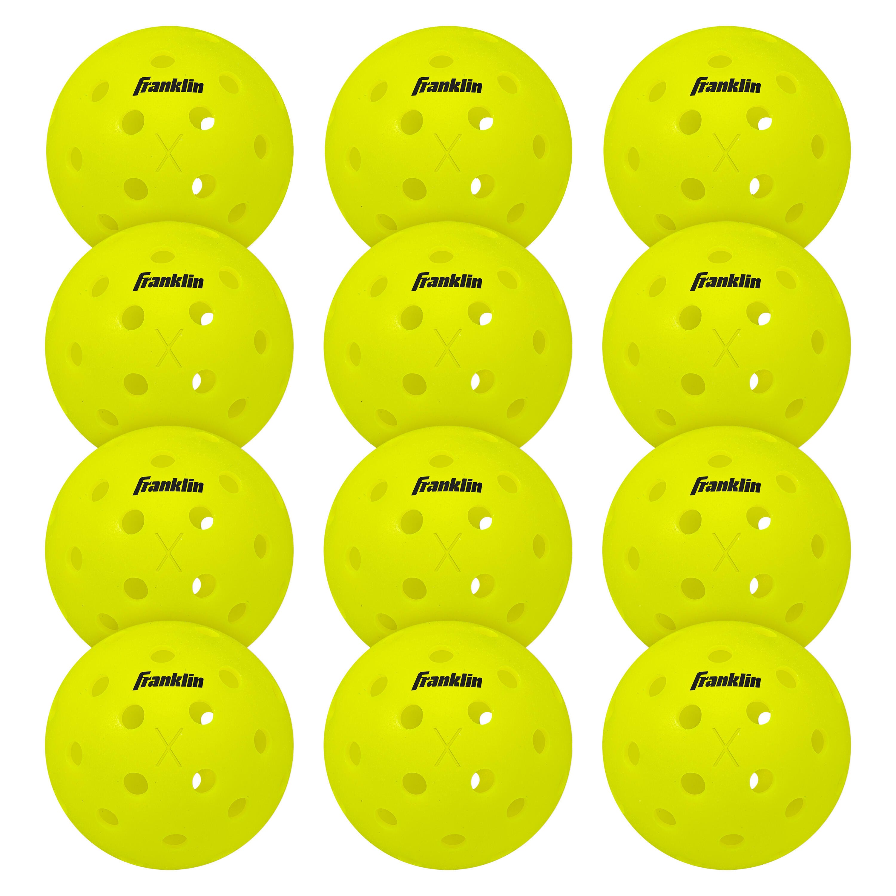 Franklin Sports X-40 Outdoor Pickleballs, Set of 12 2216501