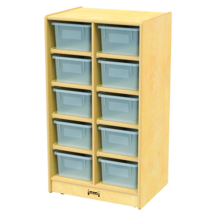 Jonti-Craft 10 Cubbie-Tray Mobile Unit, 20 x 15 x 35-1/2 Inches, 10 Colored Trays