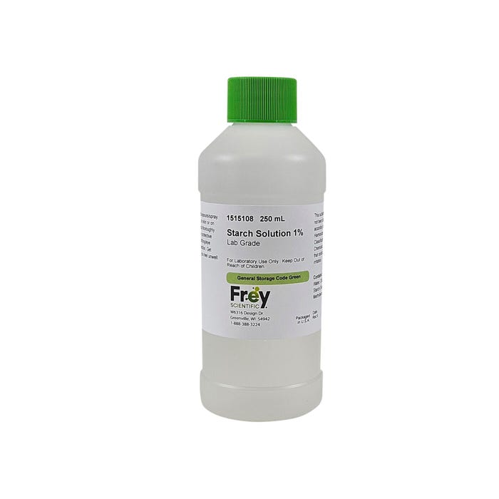 Frey Scientific Starch, 1.0% Solution, Lab Grade, 250mL