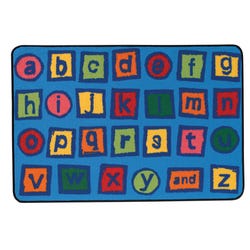 Carpets for Kids KID$Value Alphabet Blocks Rug, 3 Feet x 4 Feet 6 Inches, Rectangle, Multicolored, Item Number 1457493