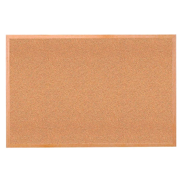 Ghent Natural Cork Bulletin Board with Wood Frame, 4 x 8 feet