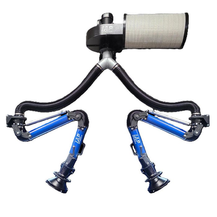 IAP Welding Dual Hanging Fume Arm Filtration, 4 Inch x 5 Foot