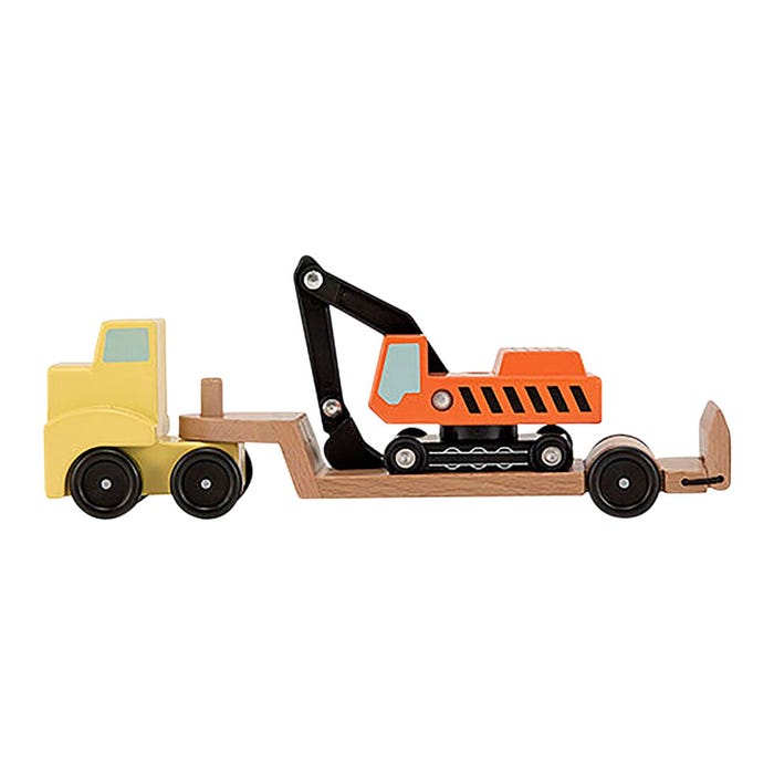 Melissa & Doug Trailer and Excavator, Set of 3