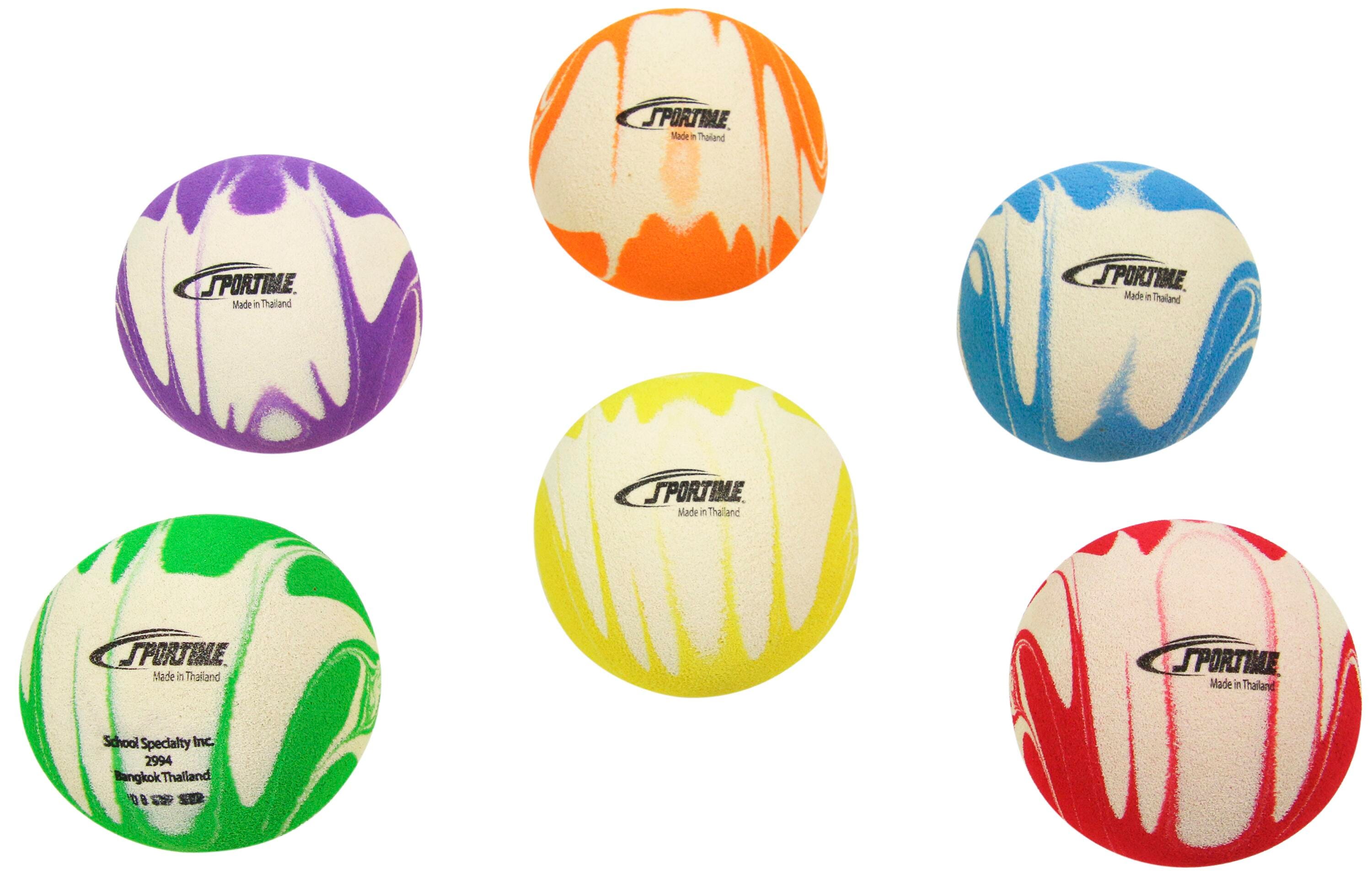 Sportime No Bounce Balls, Assorted Swirl Colors, Set of 6, Item Number 2094878