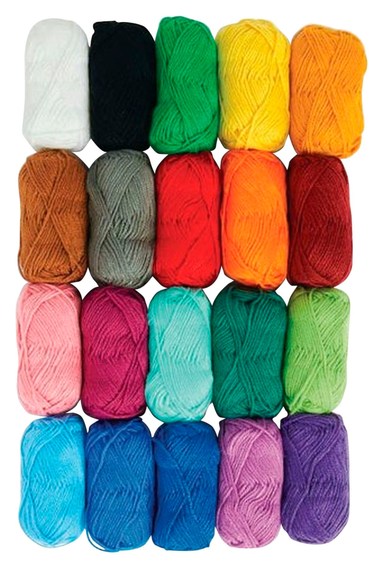 Caron Little Crafties Yarn Pack, 63 Yards, Assorted Colors, Set of 20 2150068