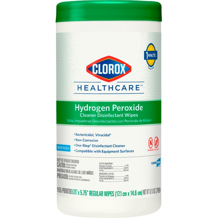Clorox Disinfecting Wipes, Hydrogen Peroxide, 155 Wipes