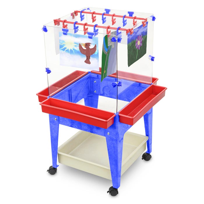 Childbrite 4-Station Art Easel with Mega Tray