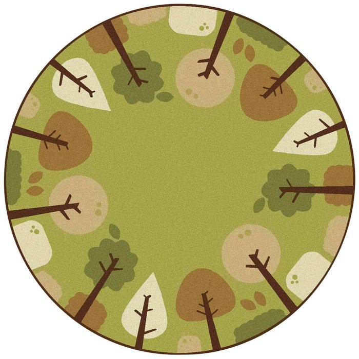 Carpets for Kids KIDSoft Tranquil Trees Carpet, Round