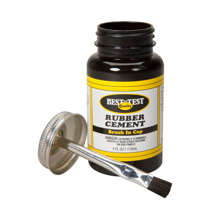 Best Test Brush In Cap Rubber Cement, 4 Ounces