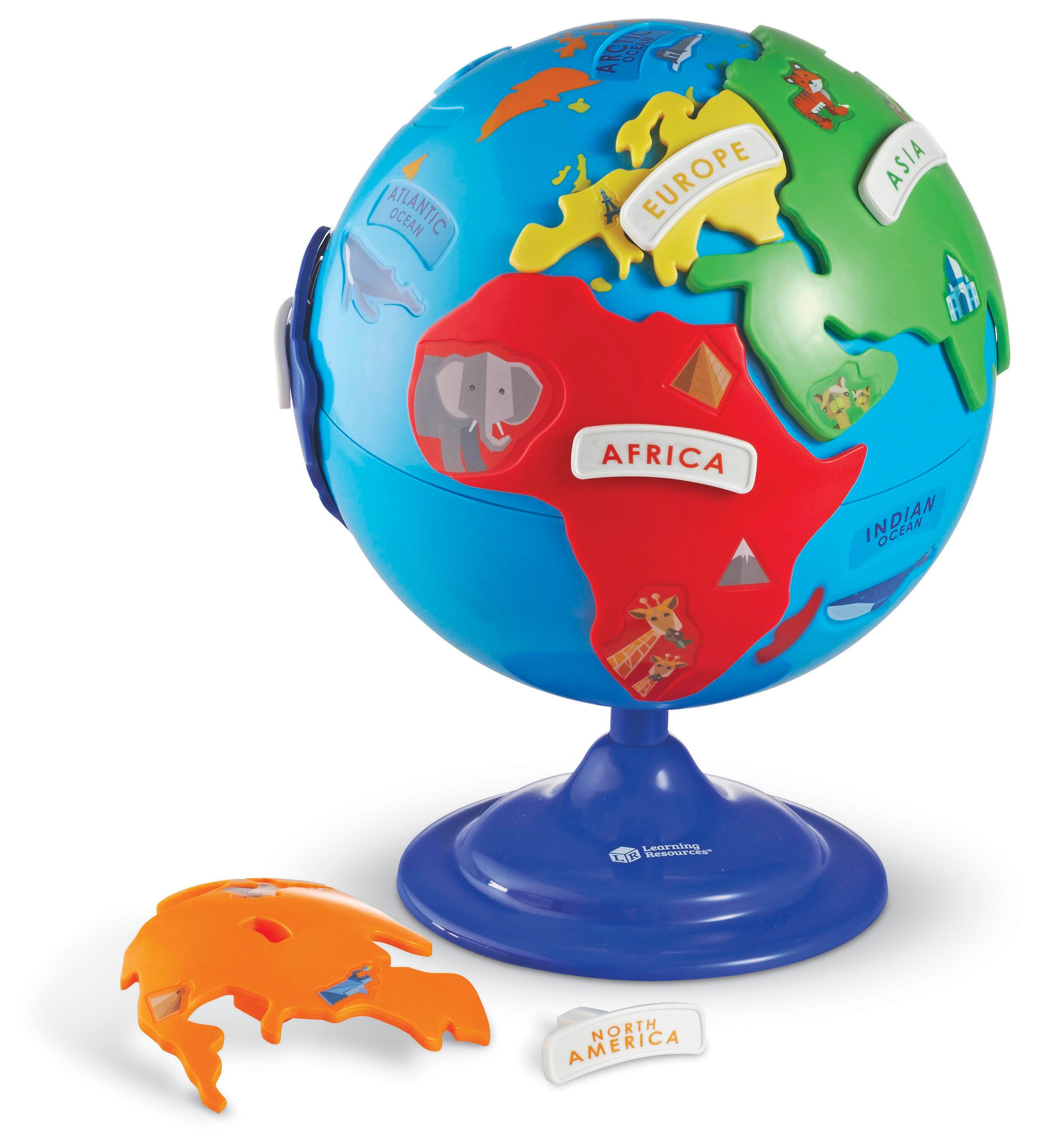 Learning Resources Puzzle Globe, 7 Continent Pieces, 8 Inches 1572955