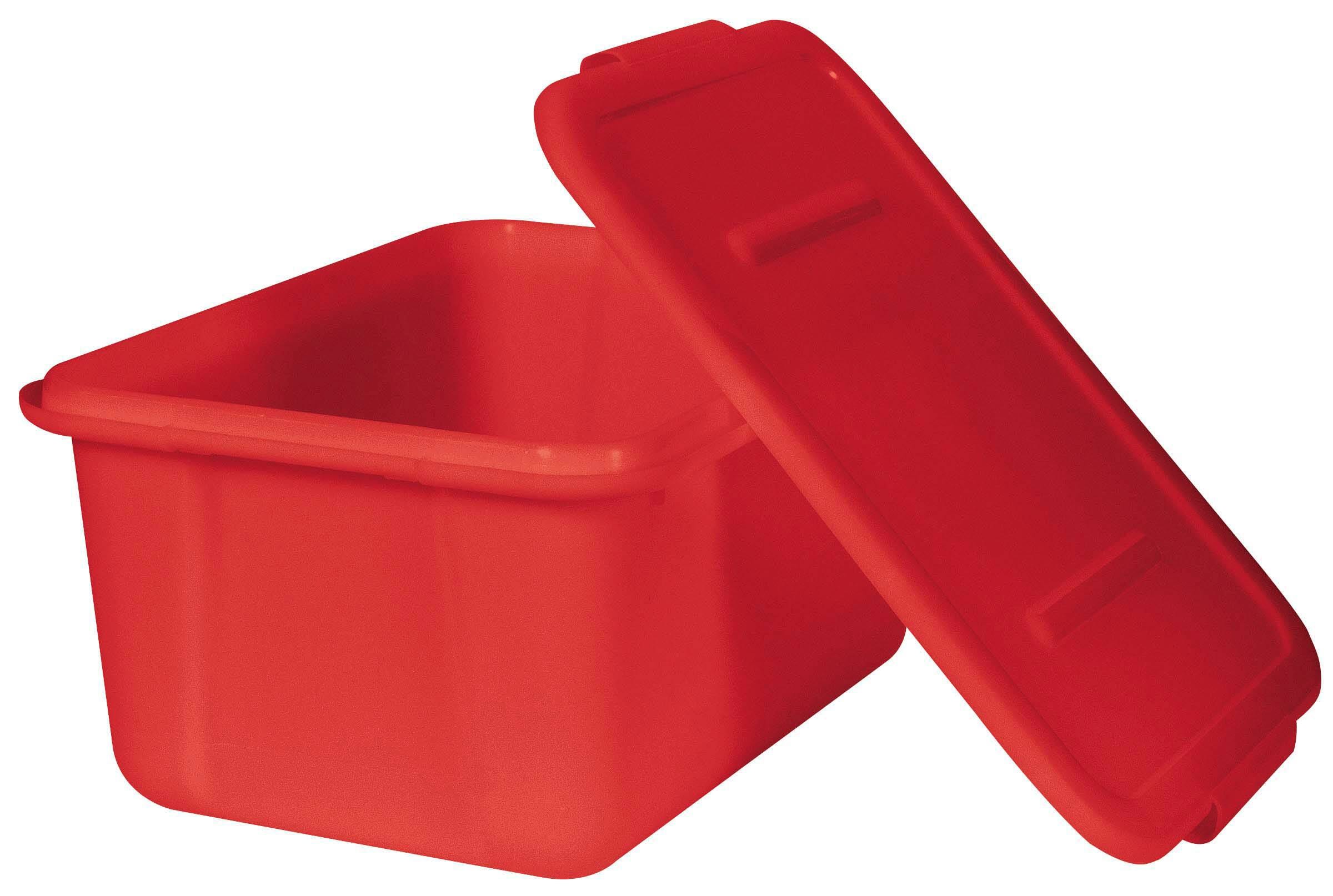 School Smart Storage Bin with Non-Snap Lid, 15 Quart, Red 276859