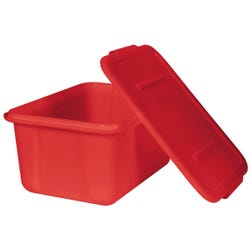 School Smart Storage Bin with Non-Snap Lid, 15 Quart, Red 276859
