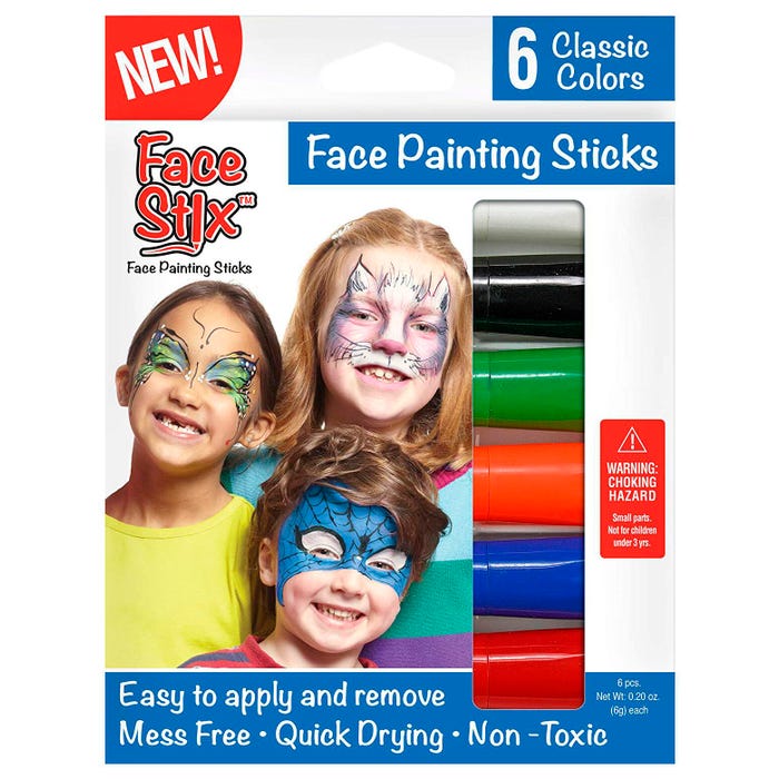 Pencil Grip Face Stix, Assorted Colors, Set of 6