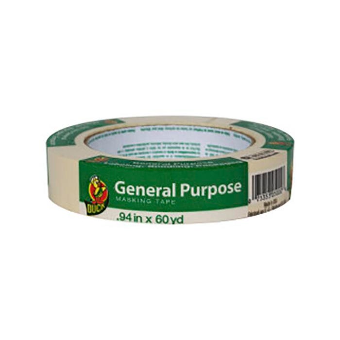 Duck Brand General Purpose Masking Tape, .94 Inch x 60 Yards, Beige