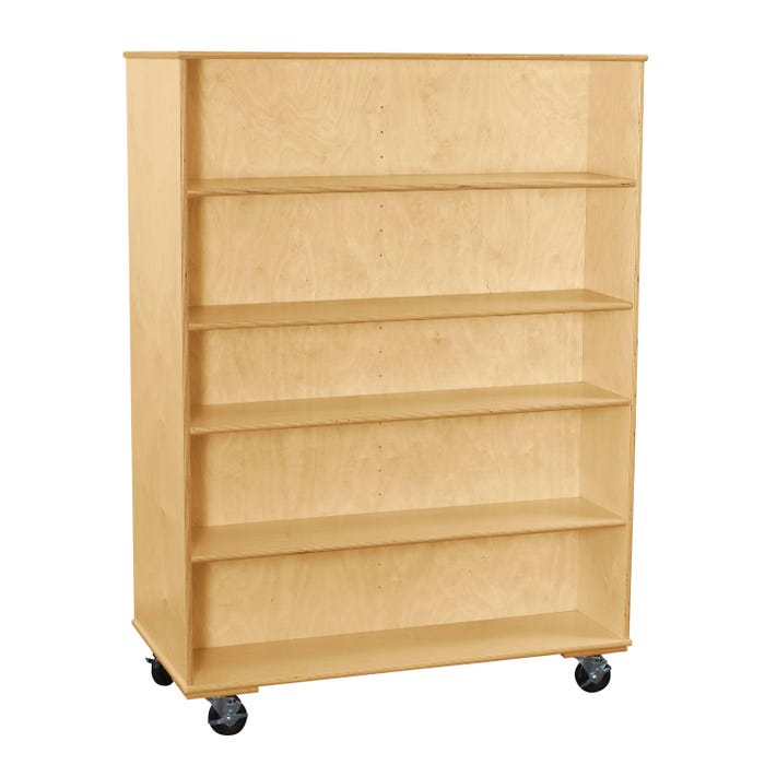 Classroom Select Mobile Adjustable Shelf Bookcase, Double Sided, 48 x 24 x 67 Inches