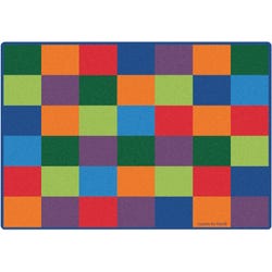Carpets for Kids KIDSoft Seating Blocks Rug, 7 Feet 6 Inches x 12 Feet, Rectangle, Multicolored, Item Number 2101469