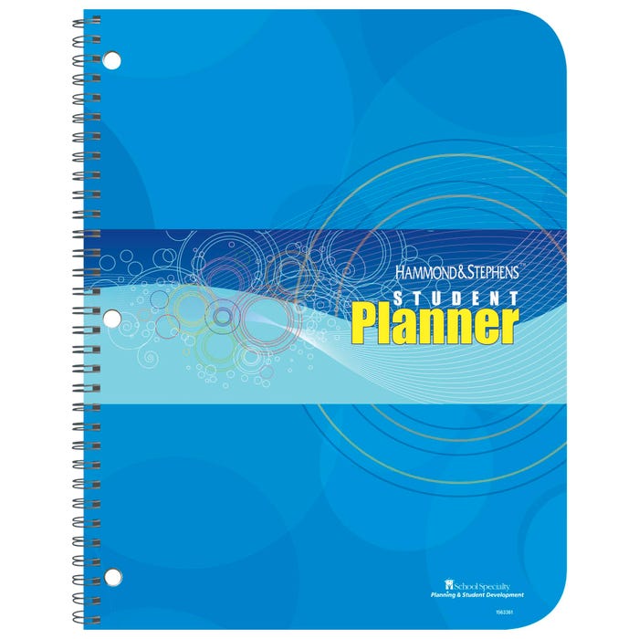Hammond & Stephens Undated Weekly Student Planner, 8 x 10 Inches, 96 Pages