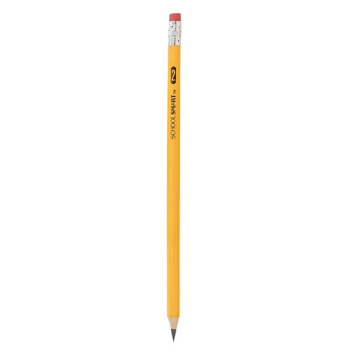 School Smart No 2 Pencils, Pre-Sharpened, Hexagonal with Latex-Free Erasers, Pack of 1000