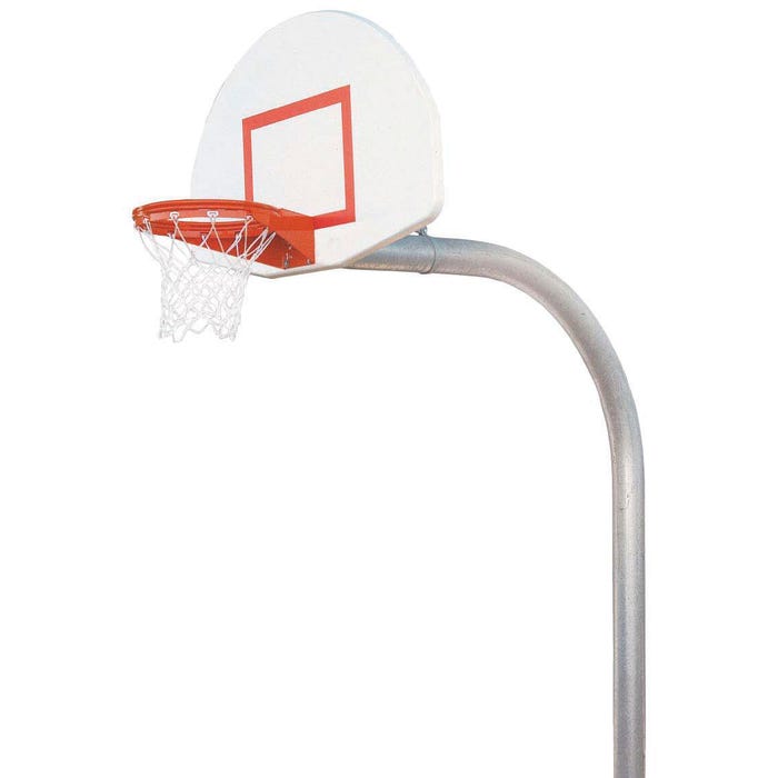Bison Gooseneck Mega Duty Steel Fan Playground Basketball System, 5-9/16 Inch Diameter Pole
