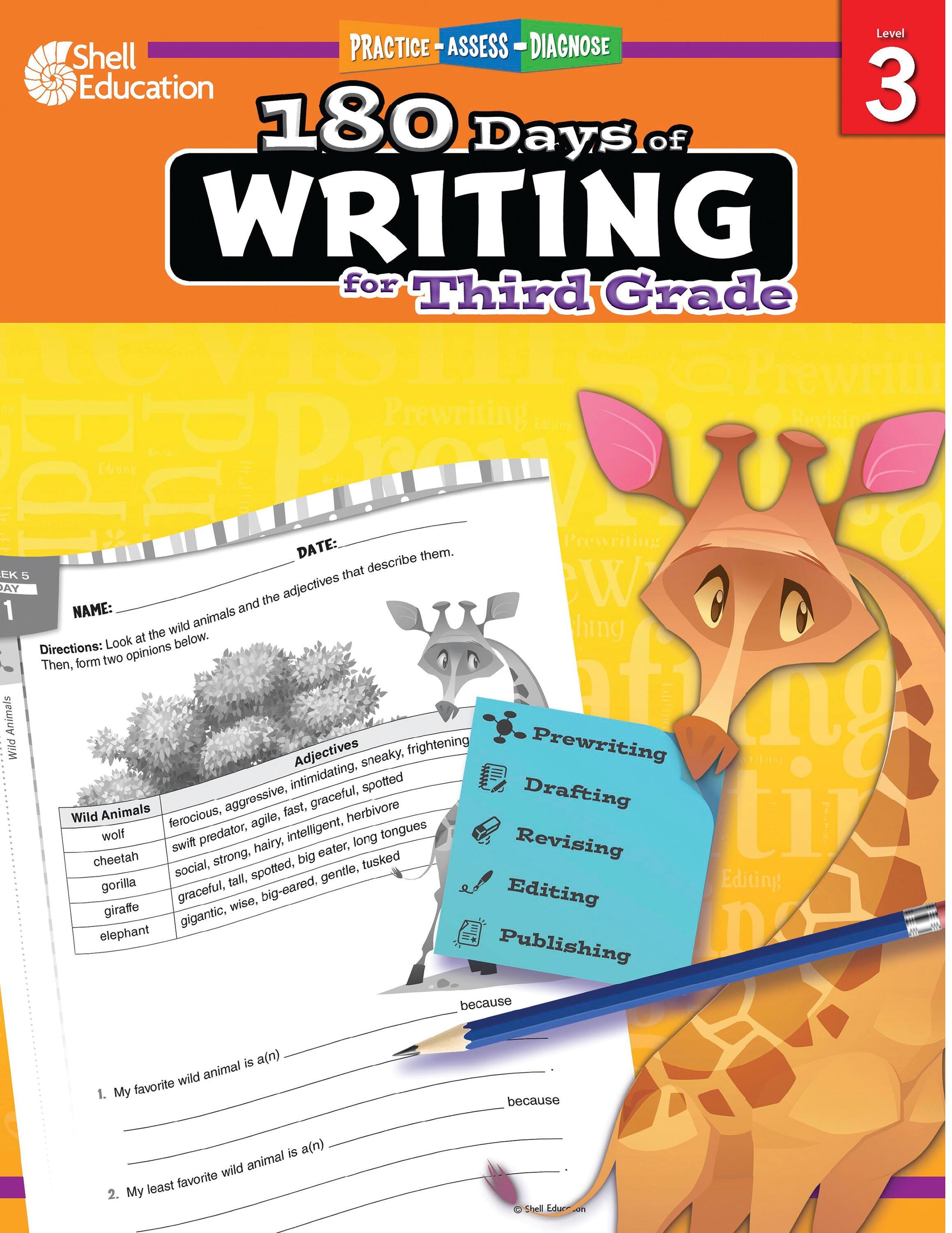 Shell Education 180 Days of Writing for Third Grade 1532036