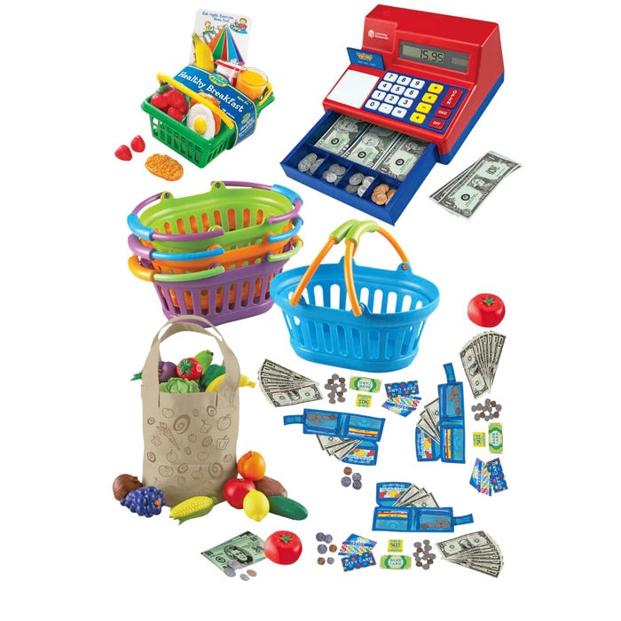 Market and Grocery Shopping Roleplay Package, 106 Pieces