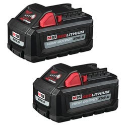 Milwaukee M18 HIGH OUTPUT XC6.0 REDLITHIUM Battery Pack, 2-Pack