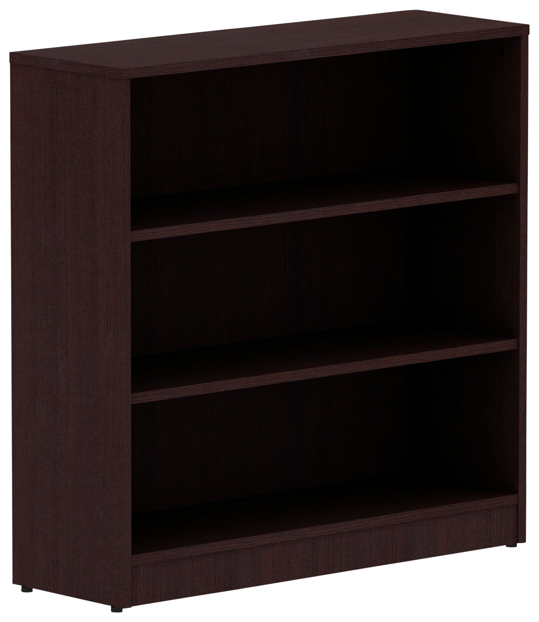 Image for Lorell Essentials Espresso Laminate Bookcase, 36 x 12 x 36 Inches, 3 Shelves from School Specialty