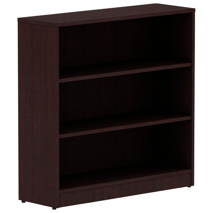 Lorell Essentials Espresso Laminate Bookcase, 36 x 12 x 36 Inches, 3 Shelves