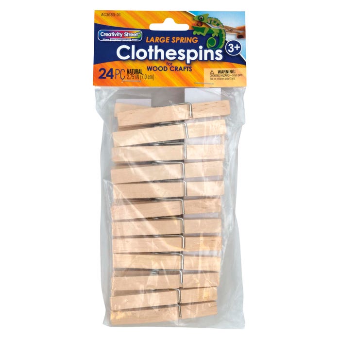 Creativity Street Spring Clothespin, 2-3/4 Inches, Pack of 24