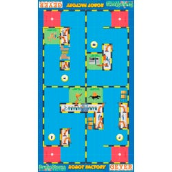 Geyer Instructional BrainStorm STEM Education Robotics Activity Mat: Robot Factory, 80 x 44-3/4 Inches 2132288