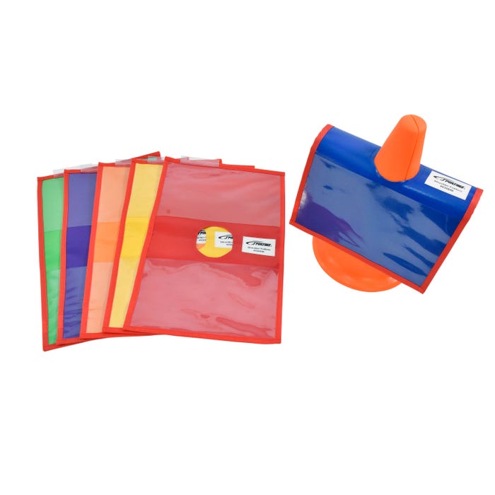 Sportime Shoulder Folders, 8 x 11 Inches, Assorted Colors, Set of 6