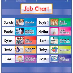 Scholastic Class Jobs Pocket Chart, Blue, Item Number 1538249
