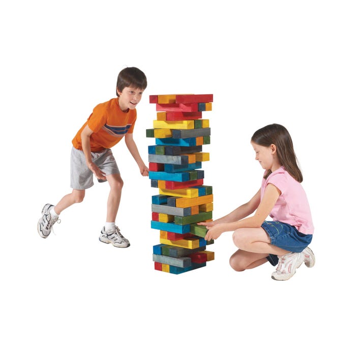 Deluxe Giant High Tower Wooden Blocks, Set of 60
